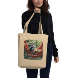 PAWZATIVELY Too Cool to Care – Raccoon Tote